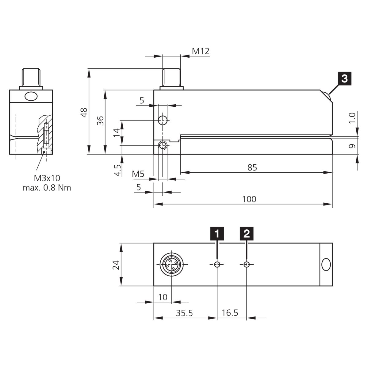 Capacitive Label Sensor KSSTI 1000 80 FG3LK IBS